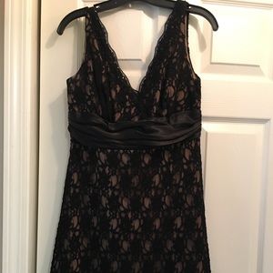 EUC size 10 black/nude dress with sequin detail